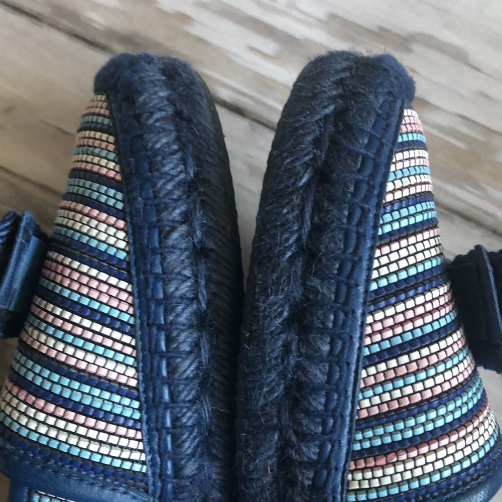 SALVATORE FERRAGAMO Emiline Gancini Woven Espadrille Flat / size 8 - Picture 7 of 11